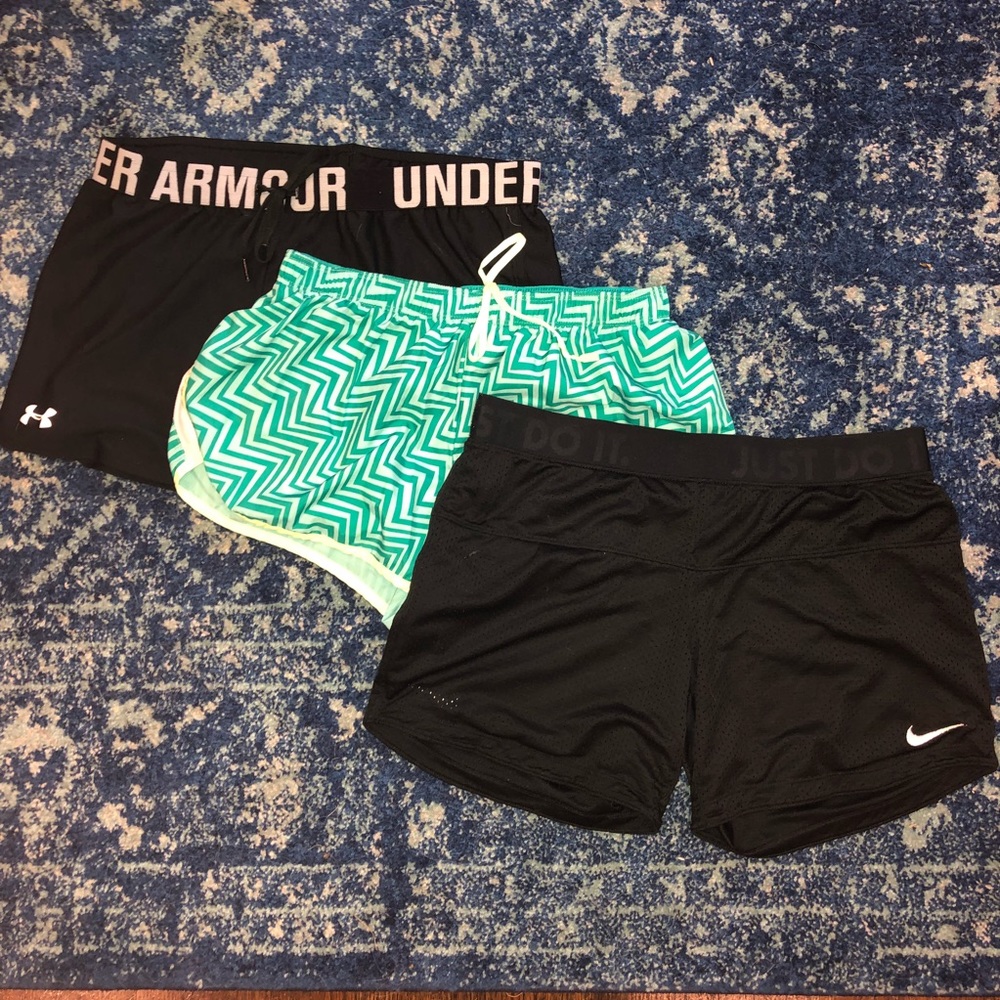 Nike and Under Armour athletic shorts - 3 pairs